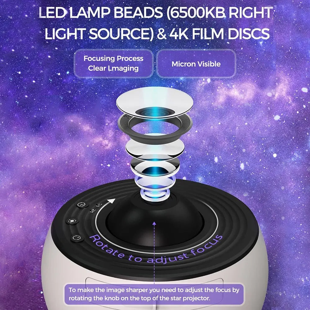Galaxy Projector Night Light for Kids Room Decor - Smarsty