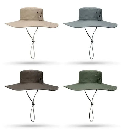 New Sun Protection Fishing Hat Summer Breathable Mesh Camping Hiking Caps Anti-UV Sun Hat Mountaineering Caps Men's Panama Hat by Smarsty