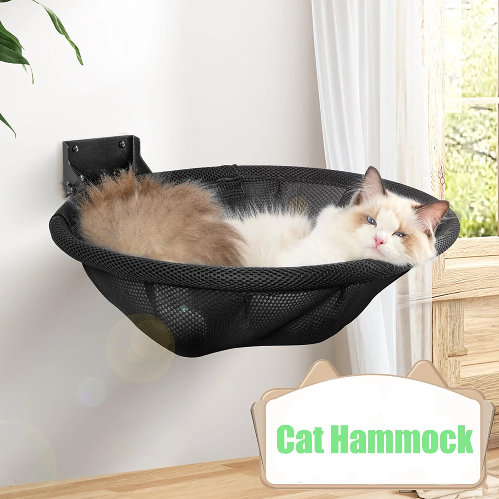 Wall Mounted Cat Hammock Bed with Breathable Design - Smarsty