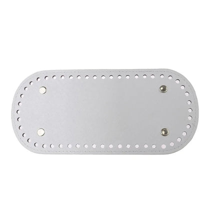 22x10cm Long Bottom for Knitted Bag PU leather Bag Base Handmade Bottom With Holes Diy Crochet Bag Bottom accessories - Smarsty