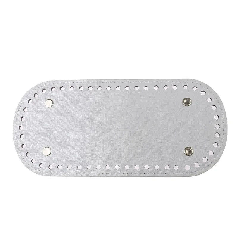 22x10cm Long Bottom for Knitted Bag PU leather Bag Base Handmade Bottom With Holes Diy Crochet Bag Bottom accessories - Smarsty