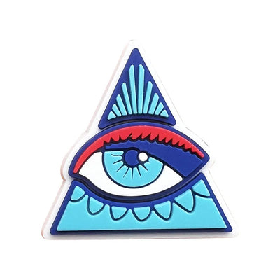 Evil Eye Shoe Charms for Crocs Accessories Blue Eyeball Monster Badge Women Buckle Kids Pins Decoration Jeans Shoes Accessories - Smarsty