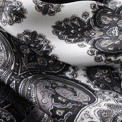 Bohemian Silk Square Scarf for Women Luxury Floral Print - Smarsty