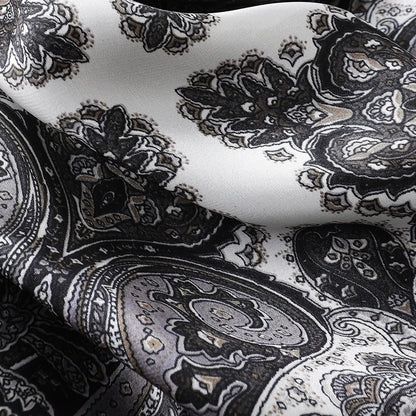 Bohemian Silk Square Scarf for Women Luxury Floral Print - Smarsty