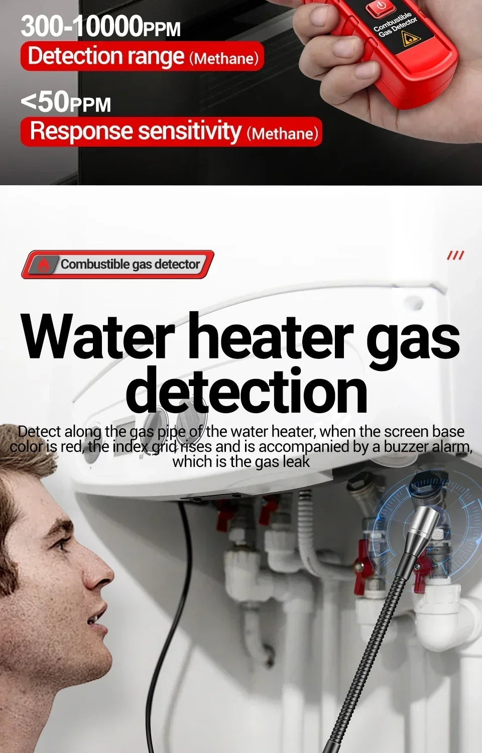 ANENG GN803 Portable Gas Leak Detector with LCD Display - Smarsty