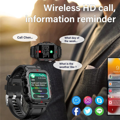 LAXASFIT Outdoor Military Smartwatch with Fitness Tracking - Smarsty