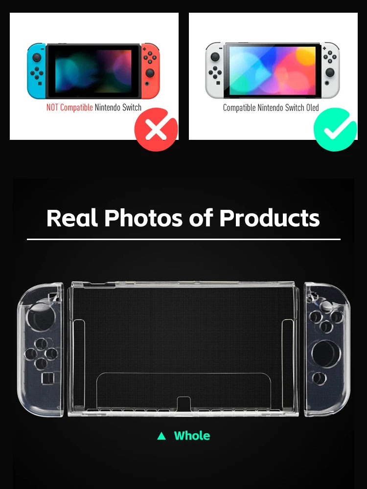 Clear TPU Protective Case for Nintendo Switch OLED - Smarsty