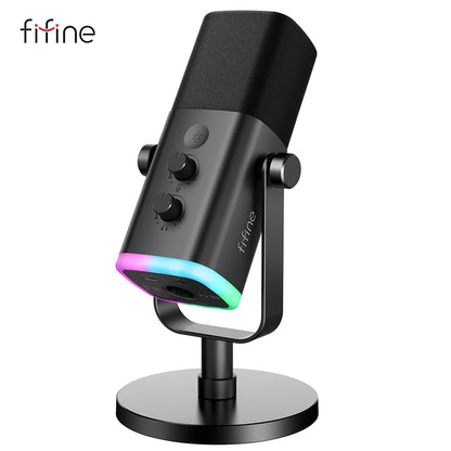 FIFINE USB XLR Dynamic Microphone for Gaming and Streaming - Smarsty