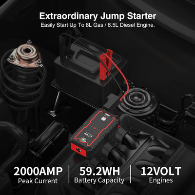 UTRAI Power Bank  2000A Jump Starter Portable Charger Car Booster 12V Auto Starting Device Emergency Car Battery Starter - Smarsty