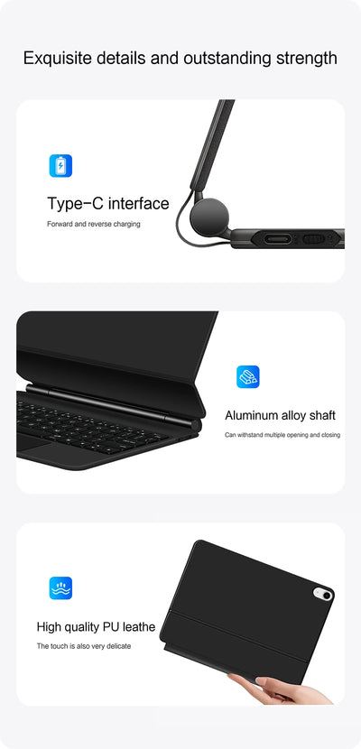 Magic Keyboard for iPad 11th Gen Backlit Magnetic Folio - Smarsty