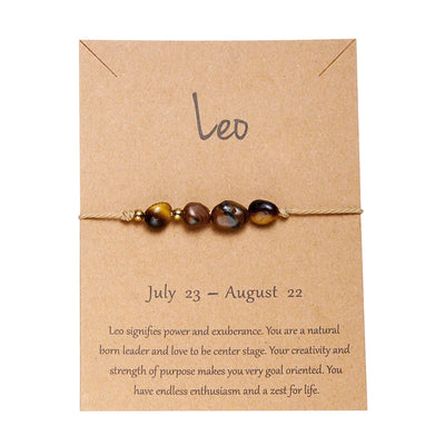 12 Constellation Natural Stone Beads Bracelets for Zodiac Signs - Smarsty