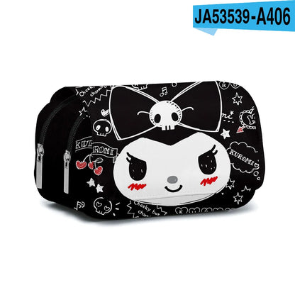Cartoon Double Layer Pencil Bag for Kids School Use - Smarsty