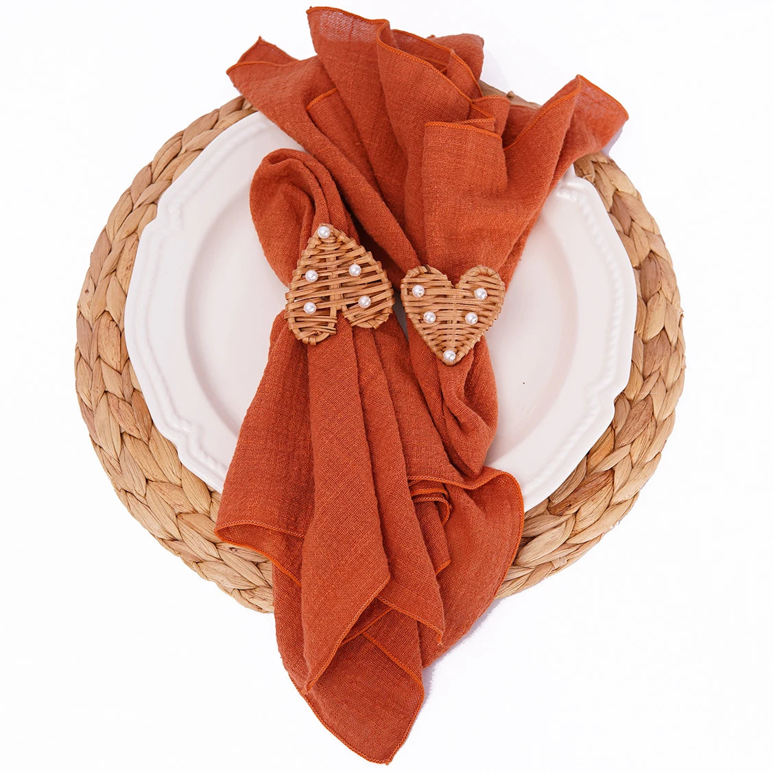 Set of 6 Cotton Dinner Napkins for Elegant Table Decor - Smarsty
