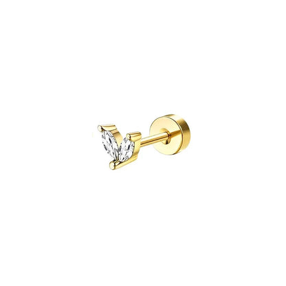 Stainless Steel Earrings For Sensitive Ears Slim Flat Back - Smarsty