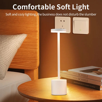 Classic Table Lamp USB Rechargeable Night Light Stepless Dimming Touch Desk Lamp 3 Colors Bedside Lamp Bar Hotel Decoration - Smarsty