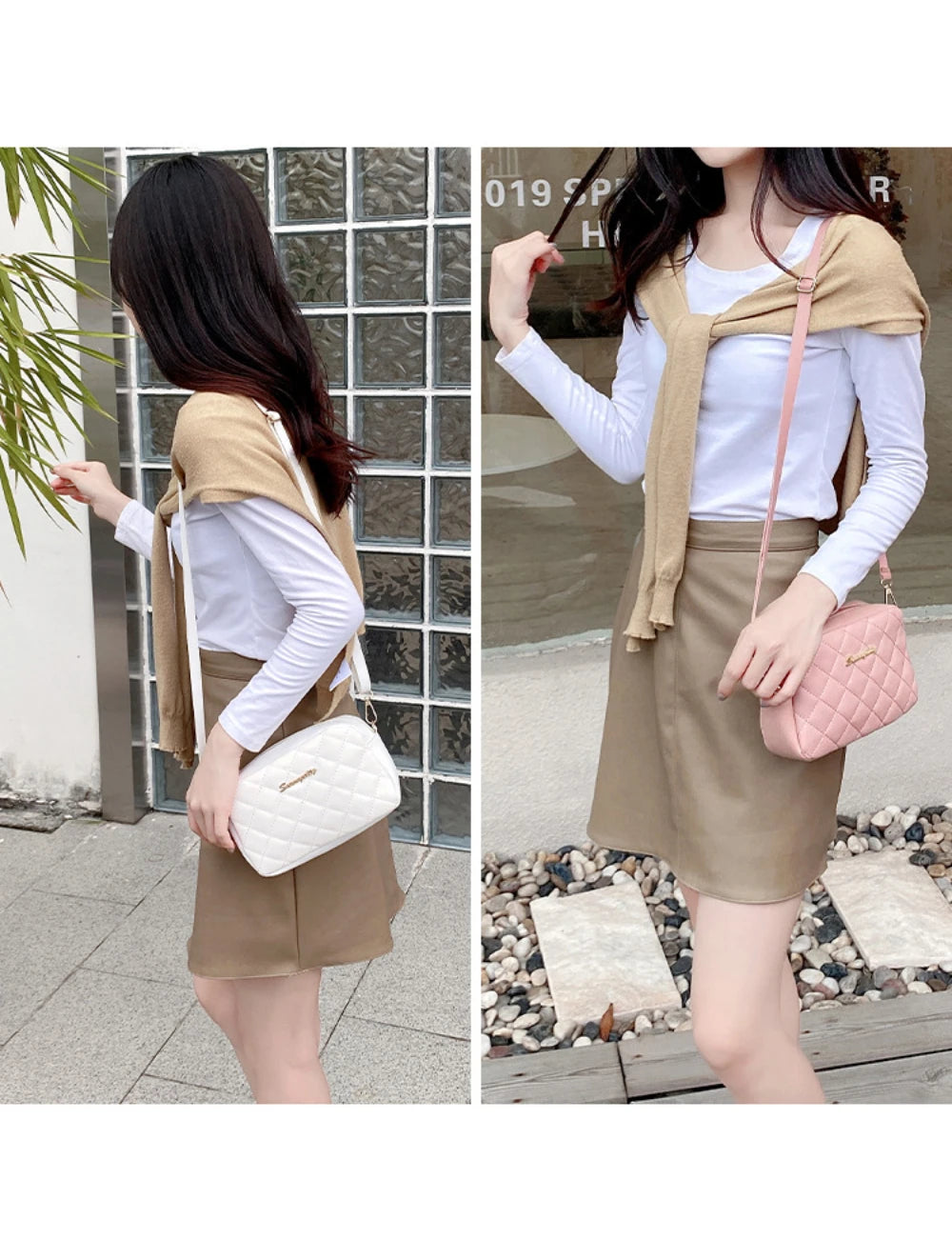 2024 Tassel Small Messenger Bag For Women Trend Lingge Embroidery Camera Female Shoulder Bag Fashion Chain Ladies Crossbody Bags - Smarsty