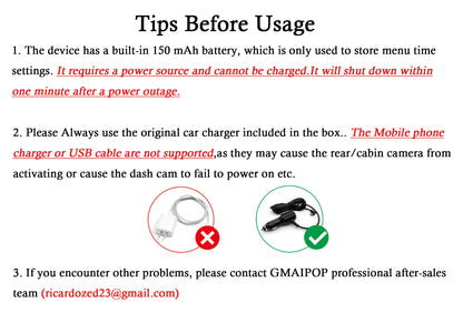 4Channel WiFi Dash Cam Night Vision With Loop Recording - Smarsty