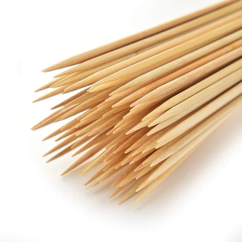 Disposable Wooden BBQ Skewers for Easy Outdoor Grilling - Smarsty