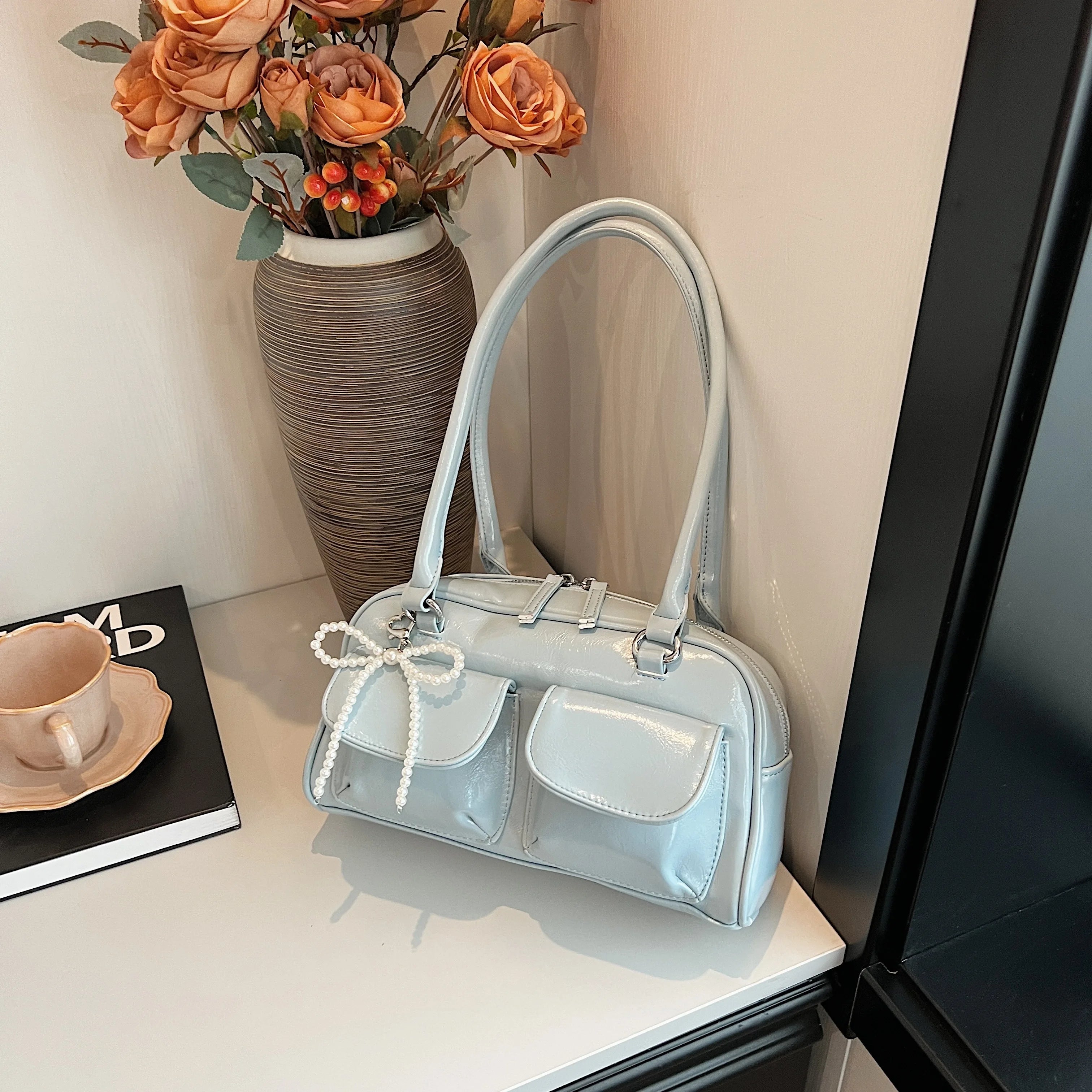 Korean Edition Underarm Bow Bag Women Versatile Shoulder Bag - Smarsty