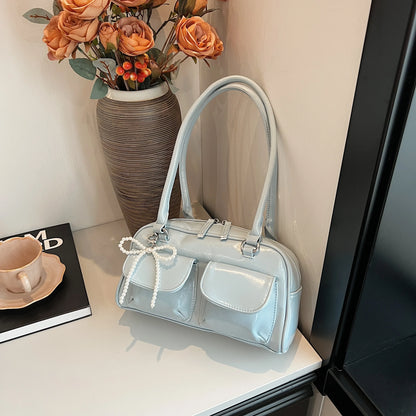 Korean Edition Underarm Bow Bag Women Versatile Shoulder Bag - Smarsty