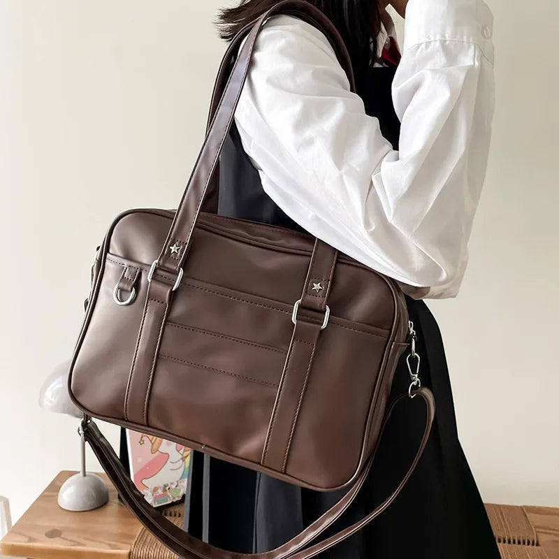 Japanese Style JK Bag Women PU Leather Crossbody Bag - Smarsty