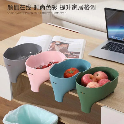 Sink Strainer Elephant Sculpt Leftover Drain Basket Fruit and Vegetable Washing Basket Hanging Drainer Rack Kitchen Accessories by Smarsty
