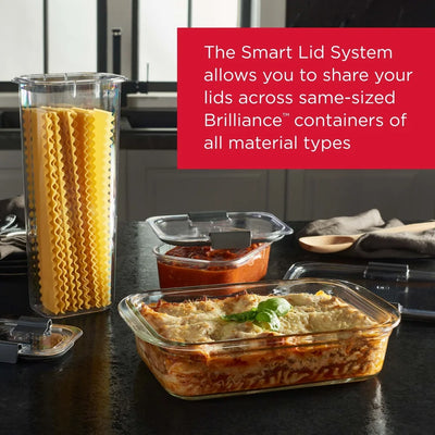 Airtight Leak-Proof Glass Food Storage Containers Set of 2 Vented Microwave Safe Stackable Modular Dishwasher Safe Oven Safe