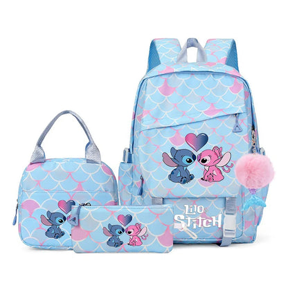 Lilo Stitch Kids Backpack Set 3 Piece Kawaii School Bags - Smarsty
