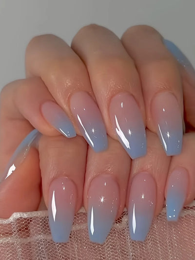 24PCS Pink Gradation Press On Nails for Summer Style - Smarsty