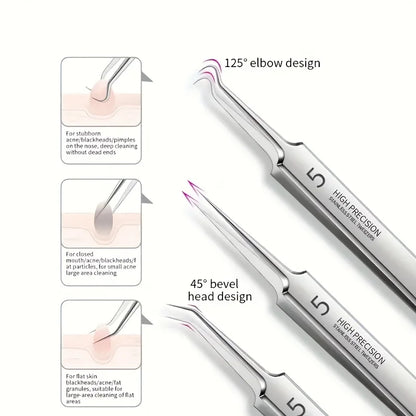 Stainless Steel Blackhead Remover Kit for Clear Skin - Smarsty
