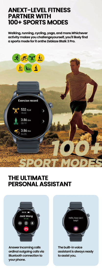 Zeblaze Btalk 3 Pro Smart Watch with AMOLED Display - Smarsty