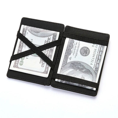 Mini Men Card Holder Wallets Zipper Coin Pocket Slim Magic Male Wallet Quality PU Leather Credit Bank Card Case Small Men Purses - Smarsty