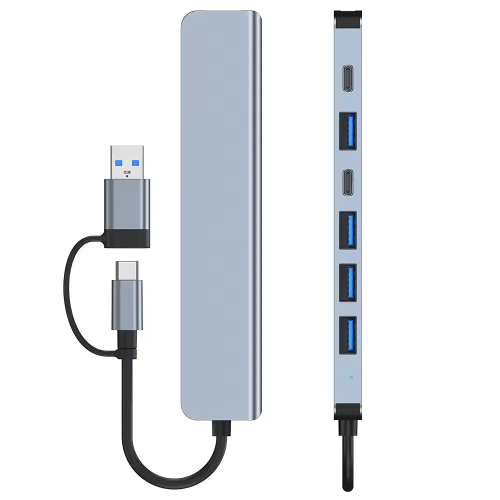 Premium USB C Hub 7 In 1 Multiport Adapter MacBookPro