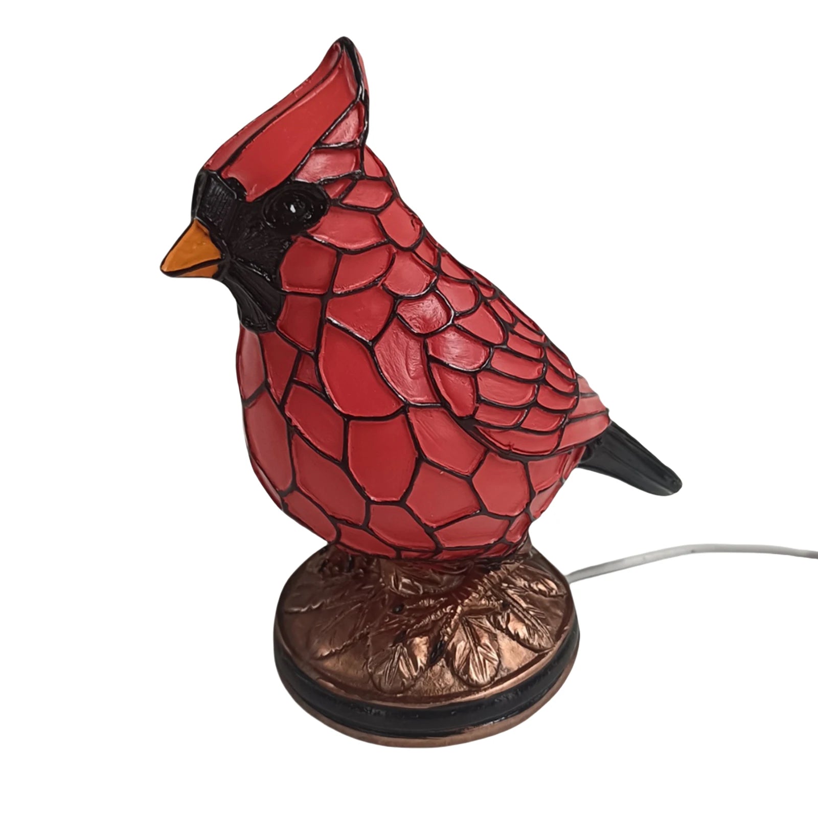 Christmas Bird Desk Lamp Resin Bird Lamps for Home Decor Art Decoration Tabletop Light with Soft Glow for Dormitory Offices Desk