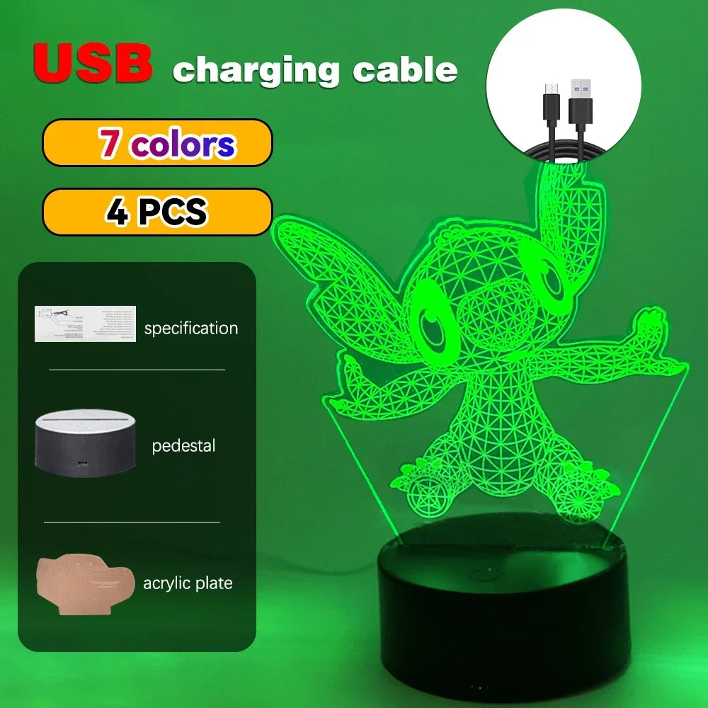 3D Illusion LED Night Light with Remote Control - Smarsty