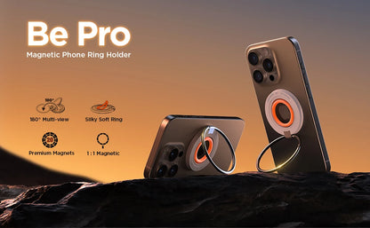 Magnetic Ring Phone Holder With Silicone Kickstand - Smarsty