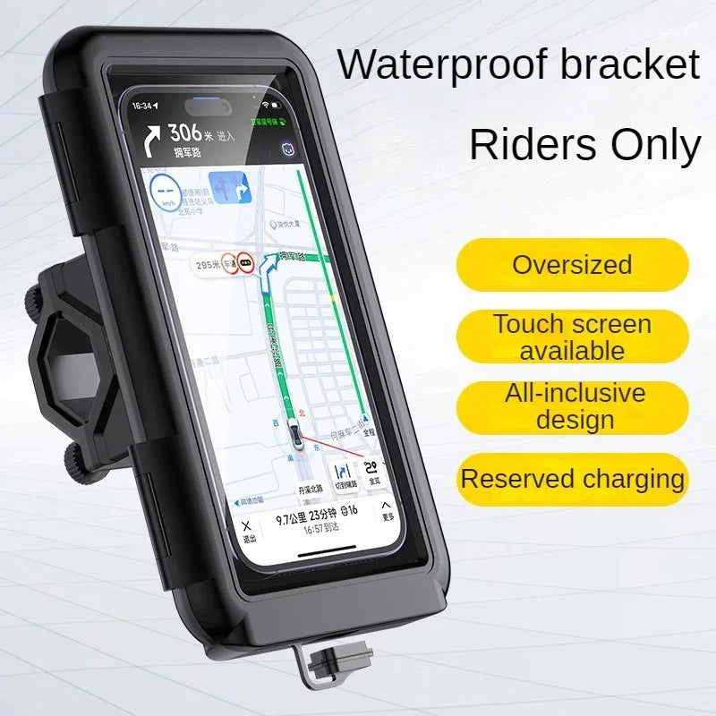 Waterproof Motorcycle Phone Holder Mount On Handlebar - Smarsty