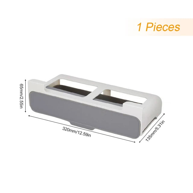 Kitchen Spice Rack Self-adhesive Spice Organizer Rack Seasoning Bottle Spice Organizer Wall-mounted Under-Shelf Kitchen Storage by Smarsty