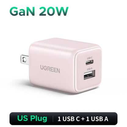 20W GaN USB C Charger PD3 Quick Charge Mini Compact - Smarsty