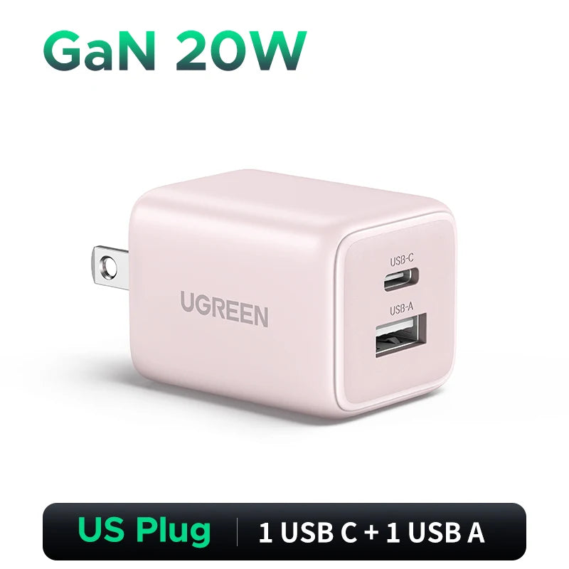 20W GaN USB C Charger PD3 Quick Charge Mini Compact - Smarsty