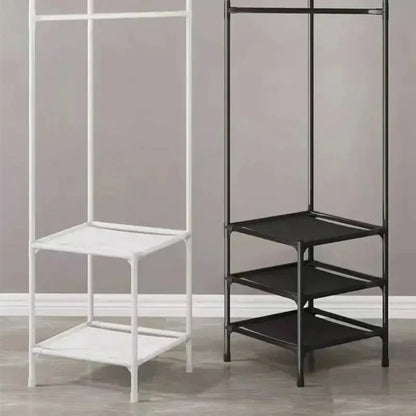 Corner Coat Hat Rack Multifunction Multi-Layer Floor Standing Corner Hanger Detachable Removable Metal Clothing Storage Shelf