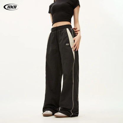 Women Casual Joggers Pants Fashion Streetwear Oversized Sports Wide Leg Pants Hip Hop Y2k Sweatpants High Waist Baggy Trousers - Smarsty