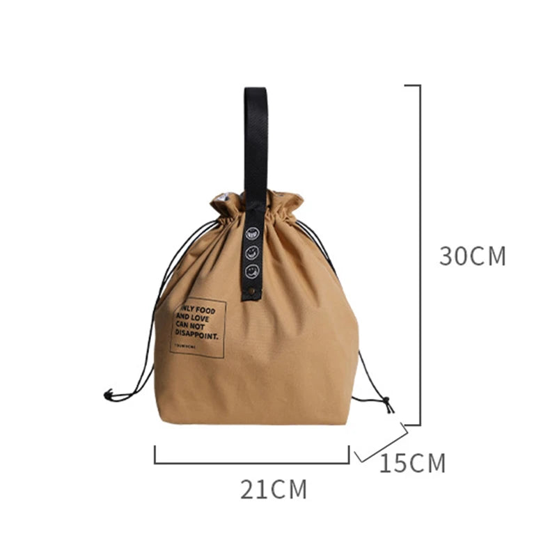 Canvas Lunch Bag Bento Box For Outdoor Picnics Fresh Keeping - Smarsty