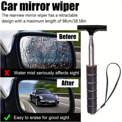 Telescopic Handle Rearview Mirror Wiper Cleaning Tool - Smarsty