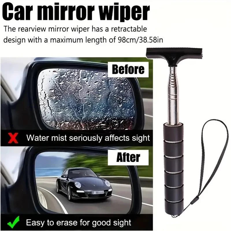 Telescopic Handle Rearview Mirror Wiper Cleaning Tool - Smarsty