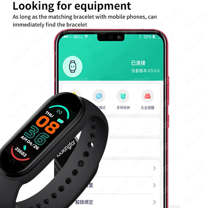 M6 Smart Watch for Fitness Tracking and Heart Rate Monitoring - Smarsty