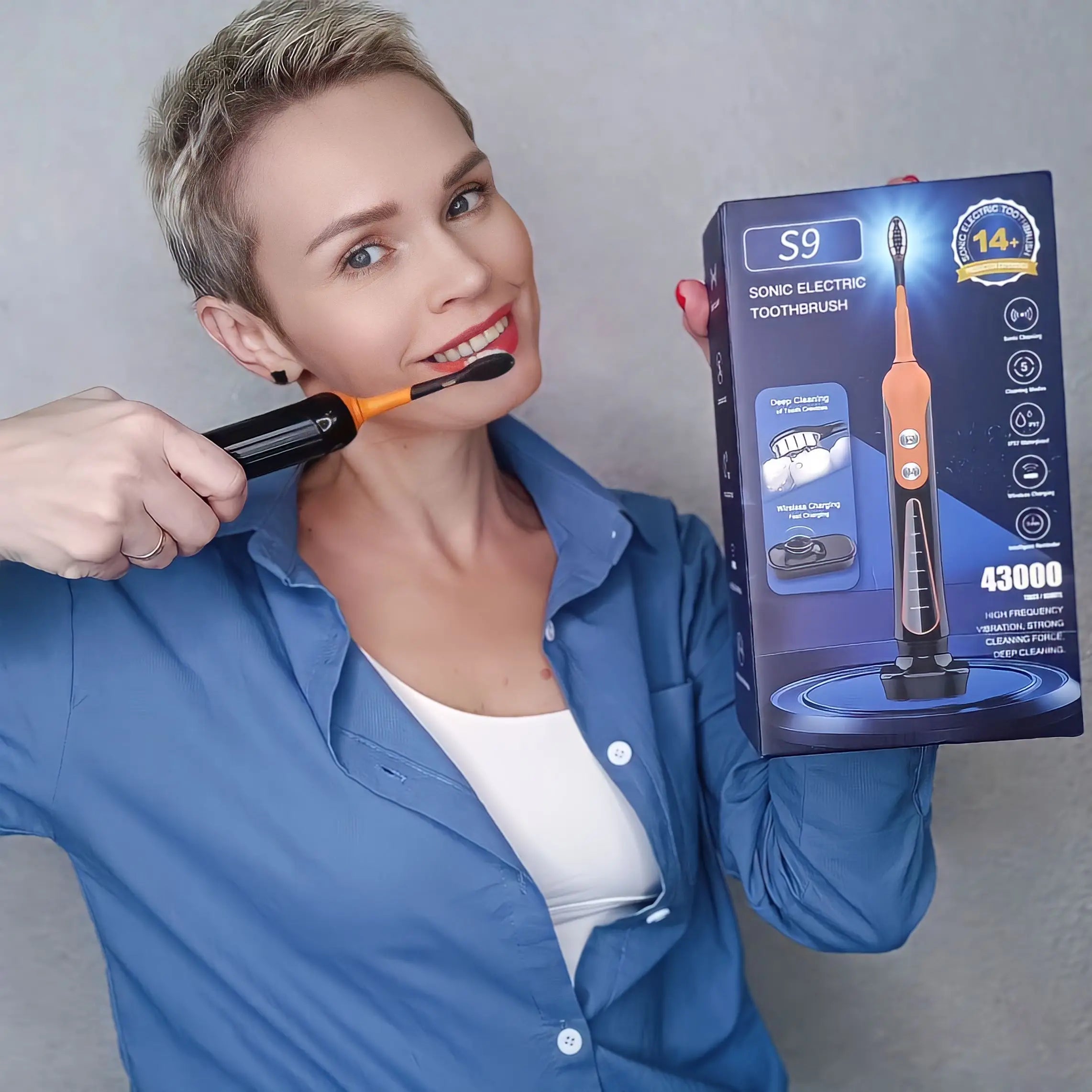 Sonic Electric Toothbrush with USB Rechargeable Whitening Feature - Smarsty