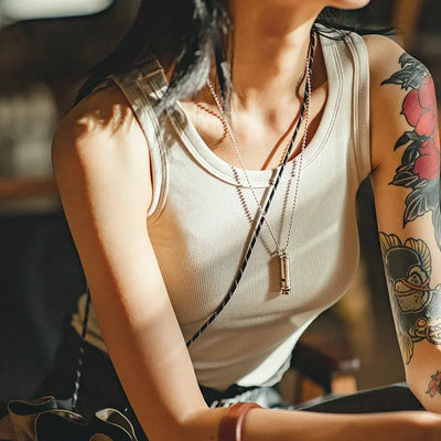 Maden Summer Sleeveless Knitted Tank Tops for Women Solid Color Casual Sports Vest Slim Fit Female Outer Wear Tops - Smarsty