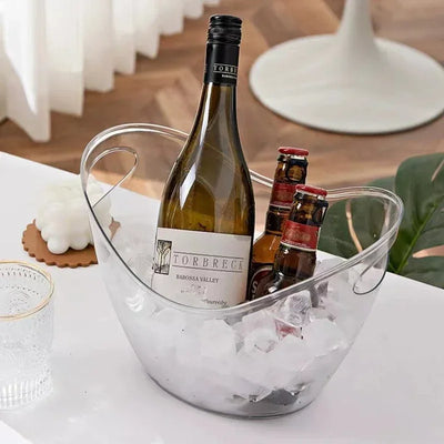 Transparent Ice Cube Storage Bucket for Beer and Wine - Smarsty