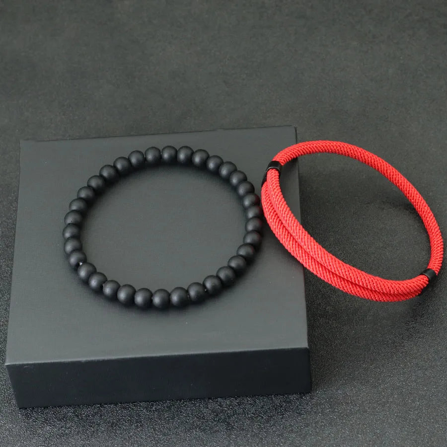 Fashion Men's Adjustable Bracelet Set for Lucky Charm - Smarsty